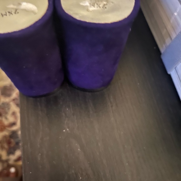 Beautiful Suede Purple Platform Mules - Picture 8 of 8